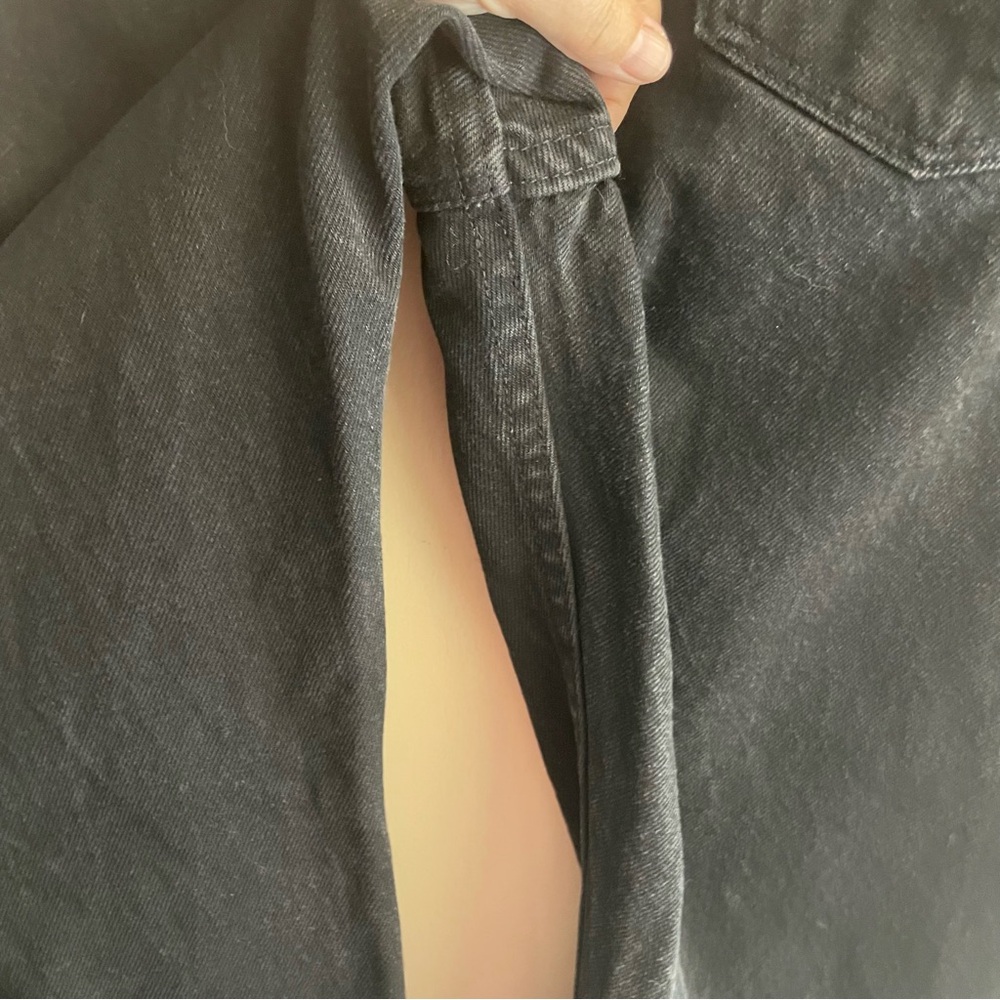 WRANGLER Vintage High Rise Straight Leg Jeans Black Denim Women's Size 14x30 GUC - Picture 7 of 13